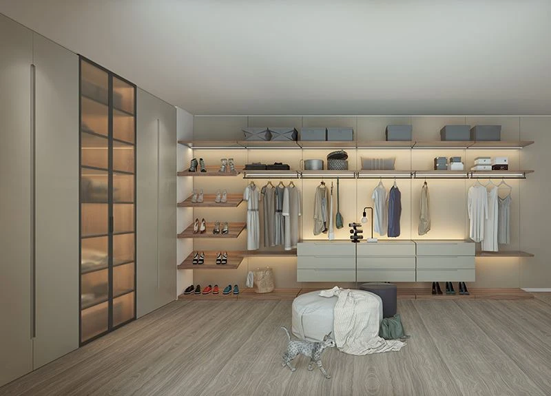 Stylish Lacquer Walk-in Closet