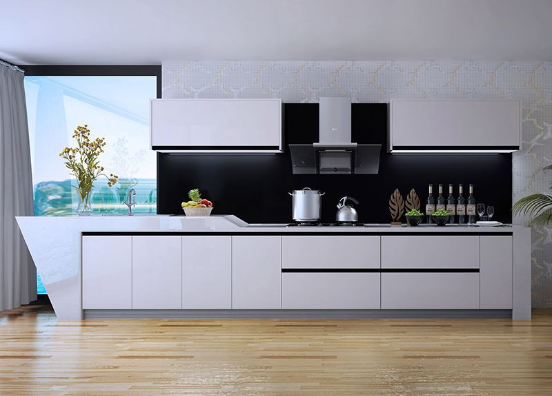 Durable Lacquer Kitchen Cabinet