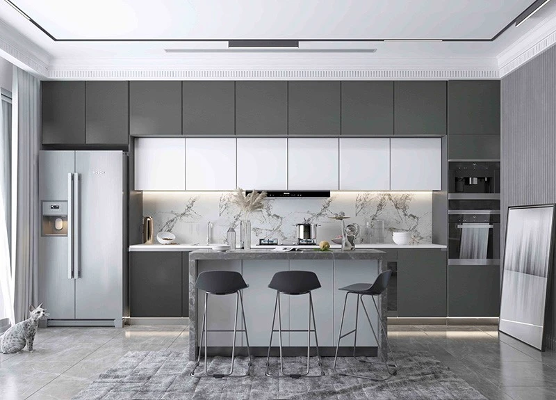 PET frameless kitchen cabinet PET frameless kitchen cabinet