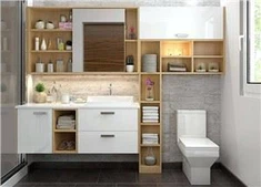 Модерна бяла баня Vanity
